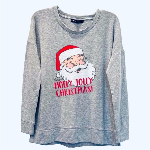 State of Mine Women's Size Medium “Holly Jolly Christmas” Gray Sweatshirt - Picture 2 of 4